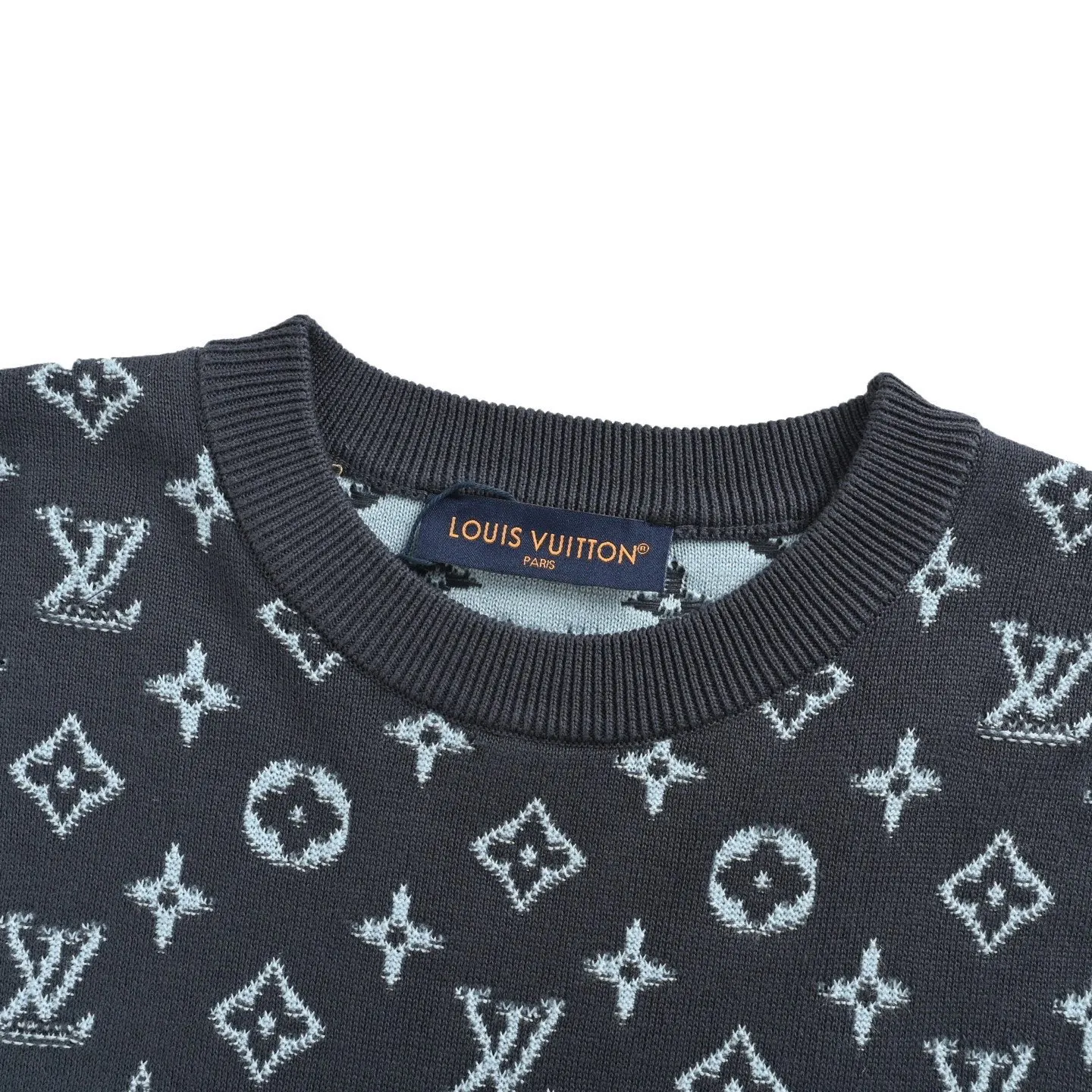 Louis Vuitton/Louis Vuitton gradient old flower jacquard crew neck sweater